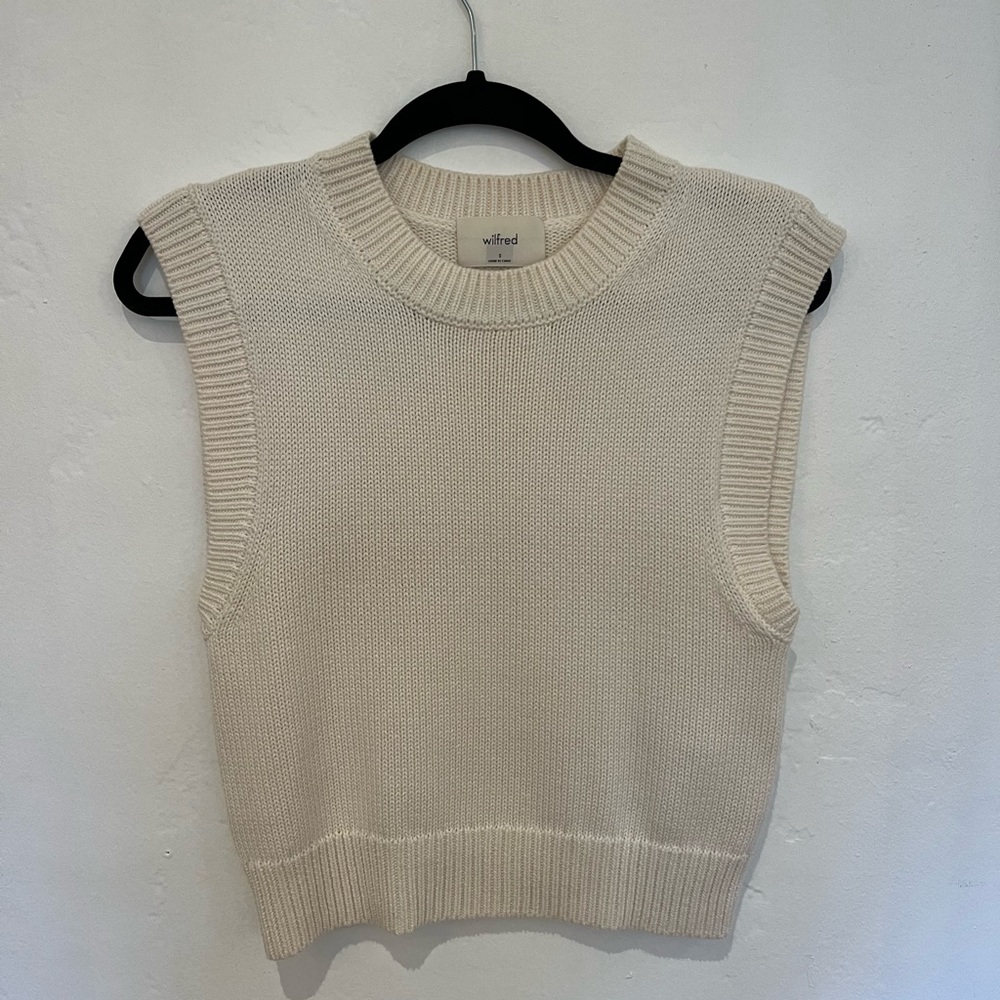Aritzia cream sweater vest
